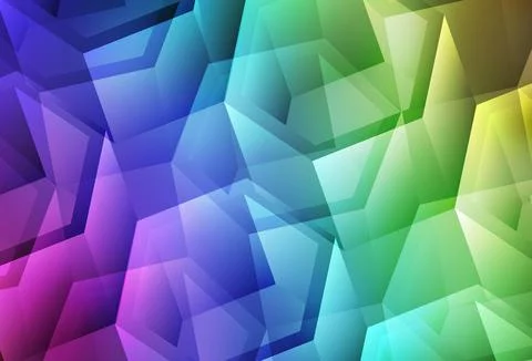 Light Multicolor vector background with set of hexagons. イラスト素材