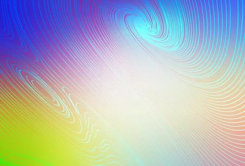 Light Multicolor vector background with wry lines. 스톡 일러스트
