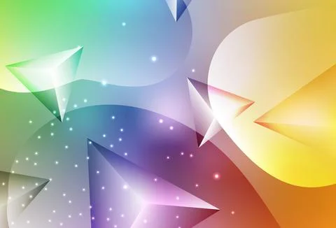 Light Multicolor vector Design with connection of dots and lines on colorful  Illustrazione stock