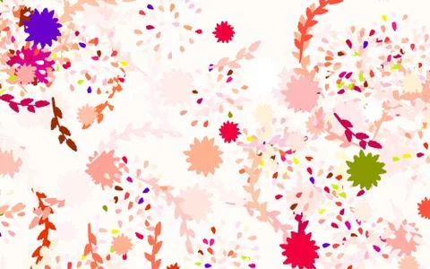 Light Multicolor vector doodle pattern with flowers, roses. Stock Illustration