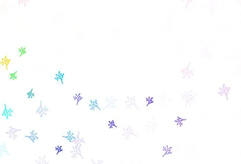Light Multicolor vector doodle pattern with branches. Stock Illustration