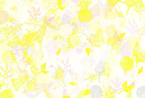 Light Multicolor vector doodle pattern with trees, branches. Illustrazione stock