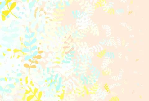 Light Multicolor vector elegant pattern with leaves. Stock Illustration