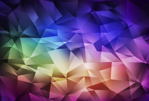 Light Multicolor vector gradient triangles texture. Stockillustratie