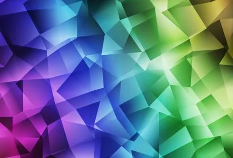 Light Multicolor vector gradient triangles pattern. Stock Illustration
