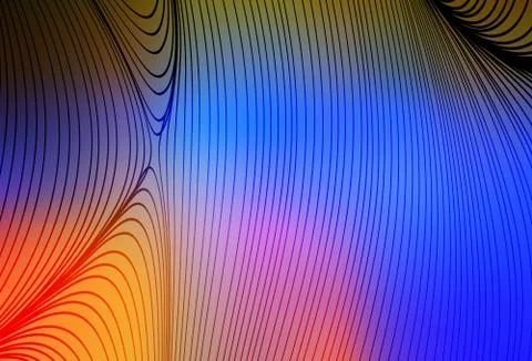 Light Multicolor vector layout with wry lines. Stock Illustration