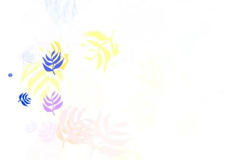 Light Multicolor vector natural pattern with leaves. Stock Illustration