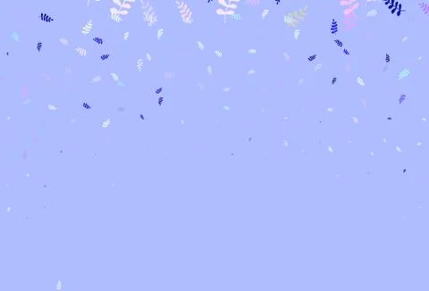 Light Multicolor vector natural pattern with leaves. Stock Illustration