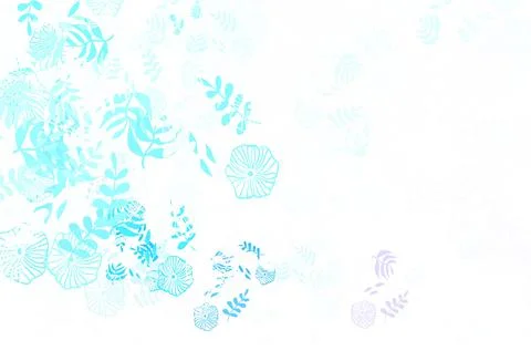 Light Multicolor vector natural pattern with leaves. Illustrazione stock