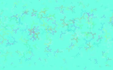 Light Multicolor vector pattern with artificial intelligence network. Stock Illustration