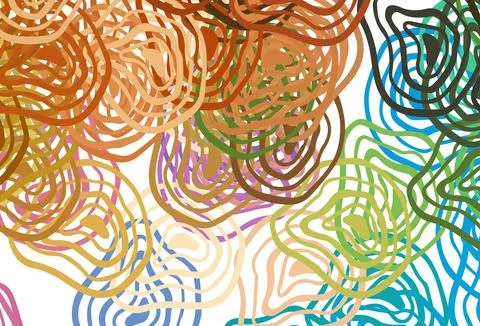 Light Multicolor vector pattern with bent lines. Stock Illustration