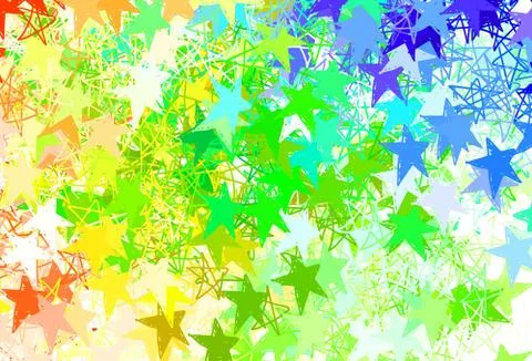 Light Multicolor vector pattern with christmas stars. Stock Illustration