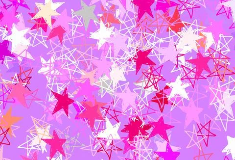 Light Multicolor vector pattern with christmas stars. Stock Illustration