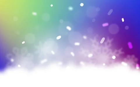 Light Multicolor vector pattern with christmas snowflakes. Decorative shining 스톡 일러스트