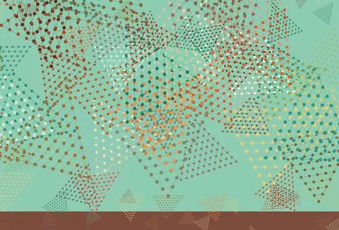 Light Multicolor vector pattern with polygonal style with circles. Stock Illustration