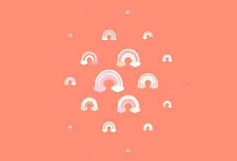 Light Multicolor vector pattern with rainbow elements. Illustrazione stock