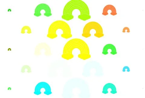 Light Multicolor vector pattern with rainbow elements. Illustrazione stock