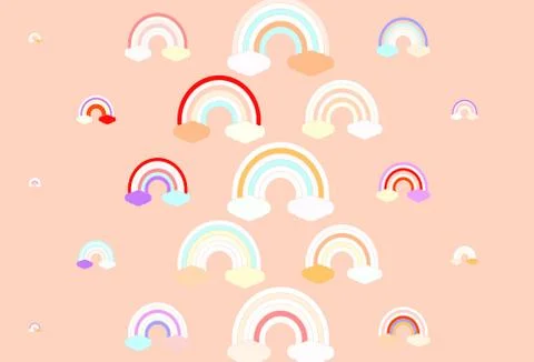 Light Multicolor vector pattern with rainbow elements. Stock Illustration