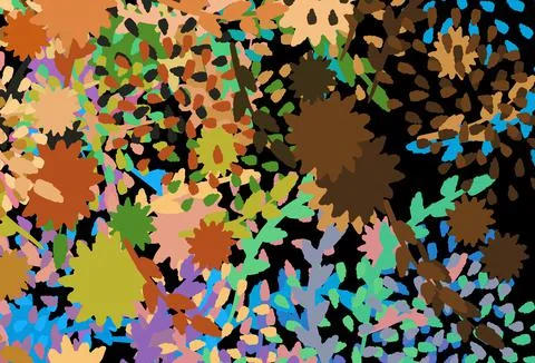 Light Multicolor vector pattern with random forms. Illustrazione stock