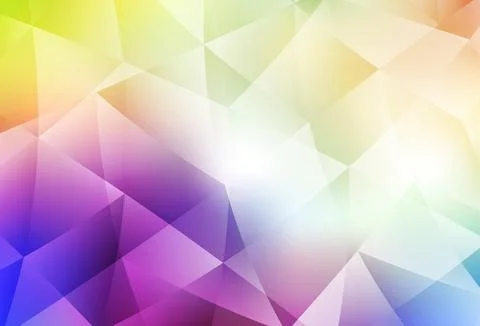 Light Multicolor vector shining triangular background. Stock Illustration