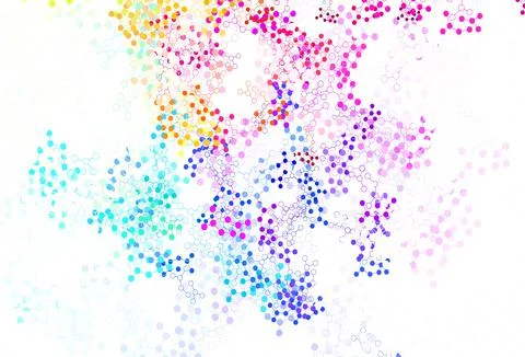 Light Multicolor vector template with artificial intelligence structure. Stock Illustration