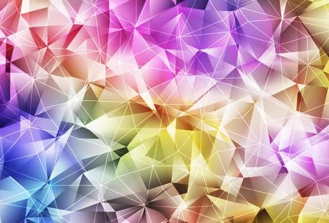 Light Multicolor vector template with crystals, triangles. Stock Illustration