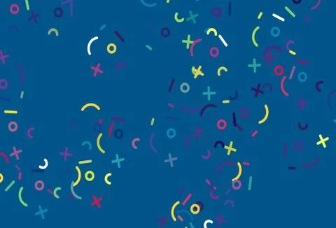 Light Multicolor vector template with math simbols. 스톡 일러스트