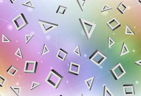 Light Multicolor vector template with rhombus. Illustrazione stock