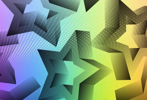 Light Multicolor vector template with sky stars. イラスト素材