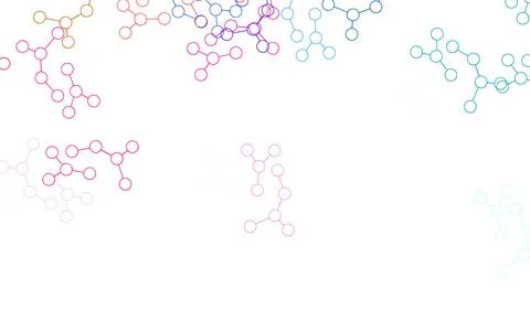 Light Multicolor vector texture with artificial intelligence concept. Illustrazione stock