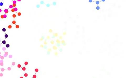 Light Multicolor vector texture with artificial intelligence concept. Illustrazione stock