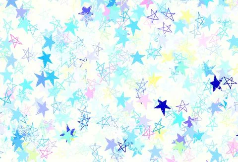 Light Multicolor vector texture with beautiful stars. Stock Illustration