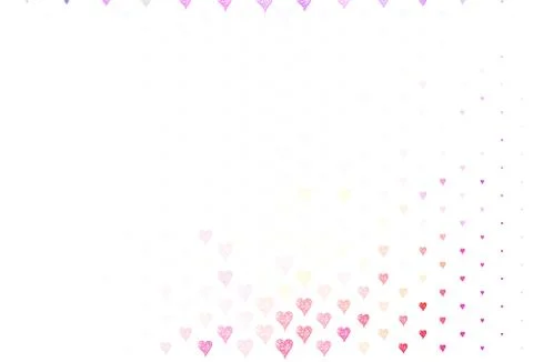 Light Multicolor vector texture with lovely hearts. Stock Illustration
