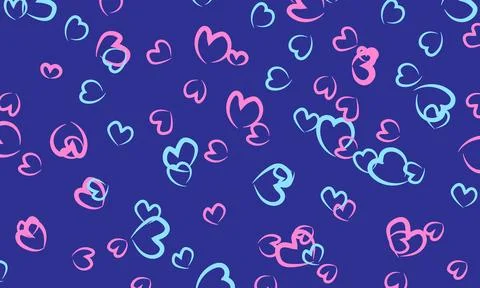 Light Multicolor vector texture with lovely hearts. Stock Illustration