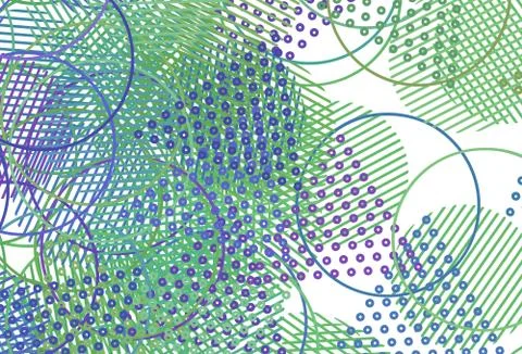 Light Multicolor vector texture with triangular style with circles. Illustrazione stock