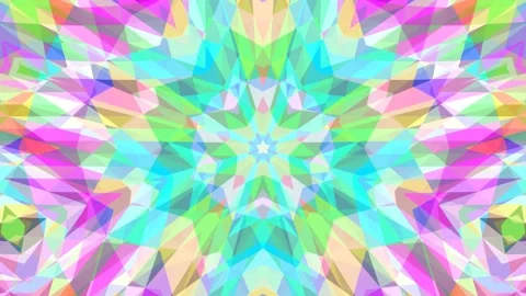 Light Neon Color Pixel Tile Abstract Geometric Pattern Loop Background Stock Footage 162600921