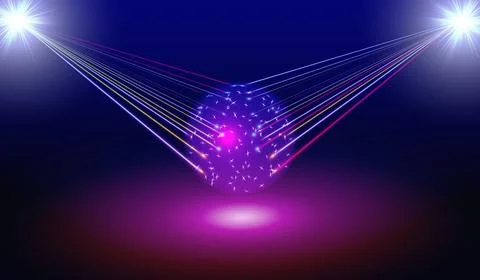 Light neon party background easy all editable Stock Illustration