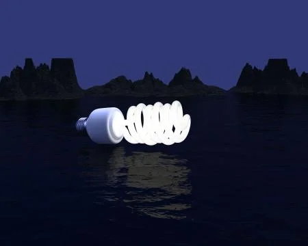 Light in night Stock Illustration