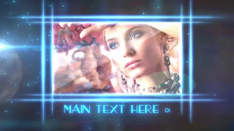 Light Night Slideshow Movie Trailer and Titles Displays Photo Gallery Stock After Effects
