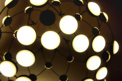 Light nodes connected in an abstract networking concept Stock Photos