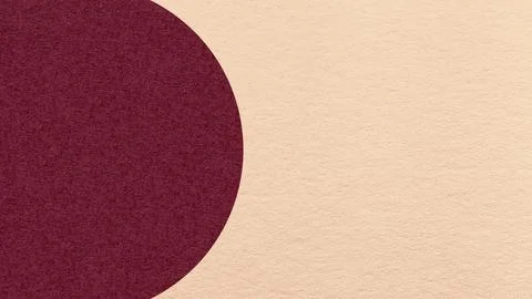 Light nude paper texture background with dark wine semicircle and copy space  写真素材