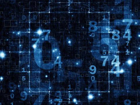 Light of Numbers Stock Illustration