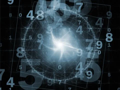 Light of Numbers Stock Illustration