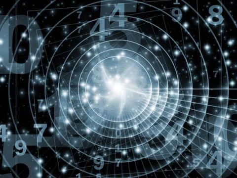 Light of Numbers Stock Illustration