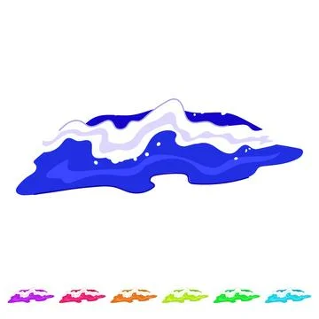 Light ocean waves vector cartoon graphic 스톡 일러스트