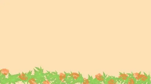 Light ocher place for text with red flowers and greenery Stockillustratie