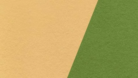 Light ochre texture background with olive green diagonal angled split and c.. Stock Illustration