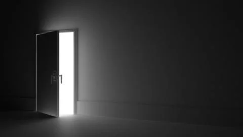 Light from Open door Stock-Illustration