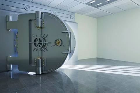 Light from open vault door Ilustración de archivo