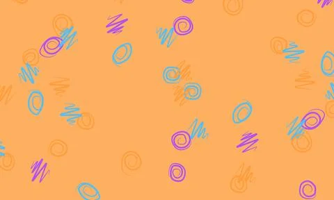 Light orange, blue vector background with bubbles. Stock Illustration